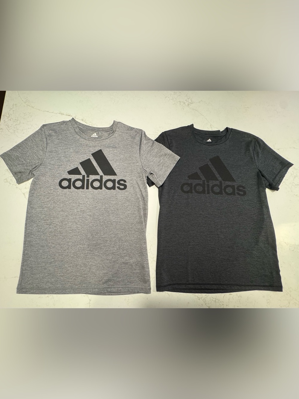 Adidas Climalite Youth L (14/16) Performance T-Shirt Bundle | Gray & Black